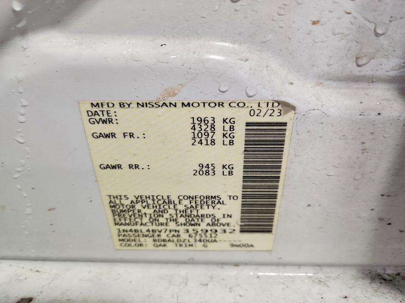 Продажа на аукционе авто 2023 Nissan Altima, vin: 1N4BL4BV7PN359932, номер лота: 67975696