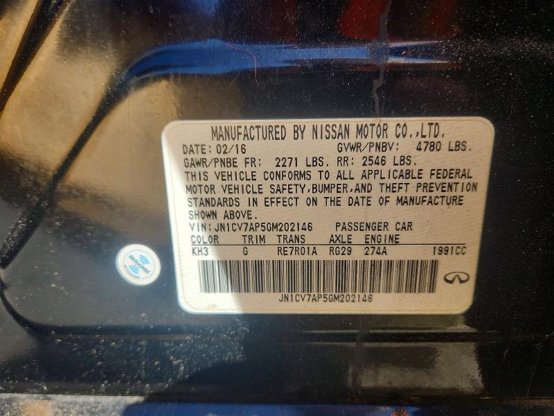 Aukcja sprzedaży 2016 Infiniti Q50, vin: JN1CV7AP5GM202146, numer aukcji: 68953926