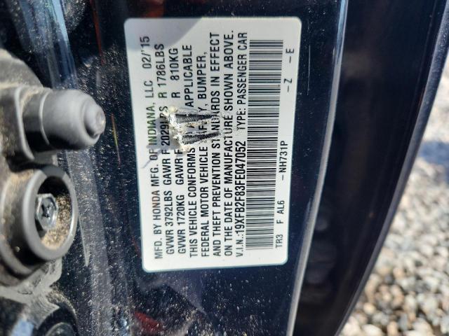 Продажа на аукционе авто 2015 Honda Civic, vin: 19XFB2F83FE047052, номер лота: 68548856