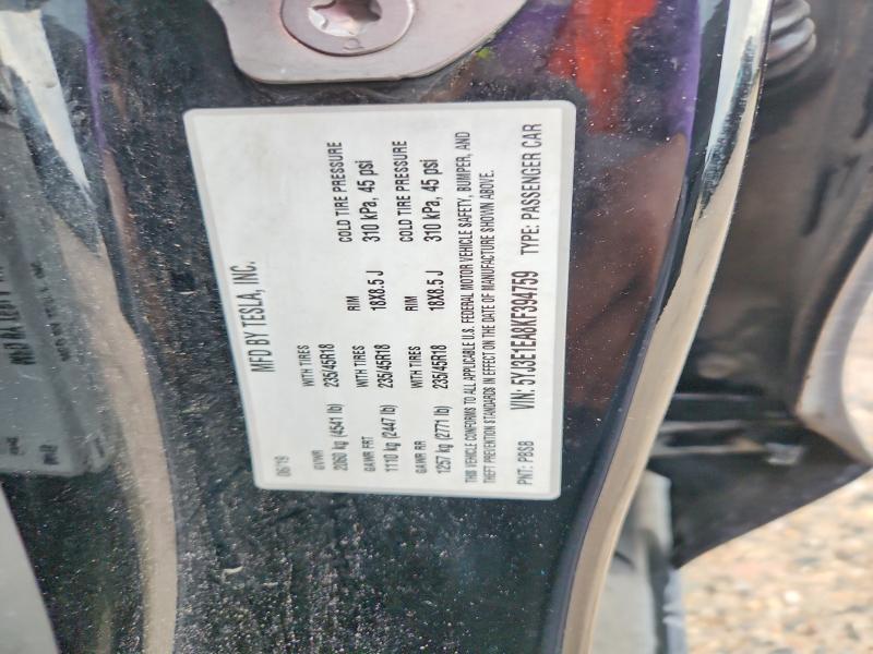67326646 :رقم المزاد ، 5YJ3E1EA8KF394759 vin ، 2019 Tesla Model 3 مزاد بيع