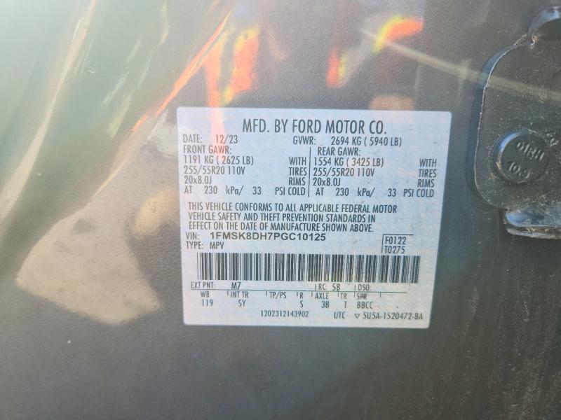 Продаж на аукціоні авто 2023 Ford Explorer, vin: 1FMSK8DH7PGC10125, номер лоту: 67895916