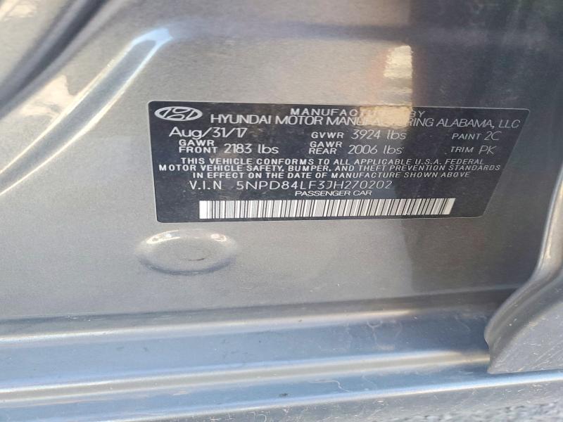 2018 Hyundai Elantra მანქანა იყიდება აუქციონზე, vin: 5NPD84LF3JH270202, აუქციონის ნომერი: 67883406