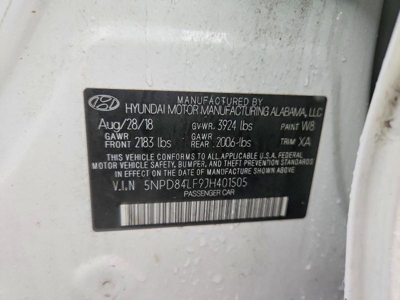 Продажа на аукционе авто 2018 Hyundai Elantra, vin: 5NPD84LF9JH401505, номер лота: 67514356