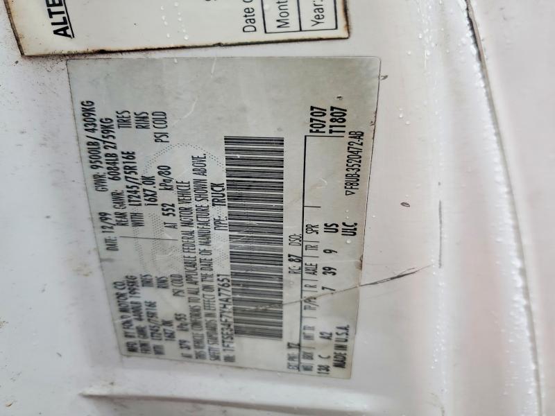 69949766 :رقم المزاد ، 1FTSE34F7YHA77651 vin ، 2000 Ford E350 مزاد بيع