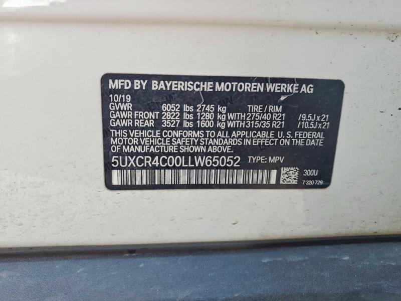 Aukcja sprzedaży 2020 Bmw X5, vin: 5UXCR4C00LLW65052, numer aukcji: 68227106