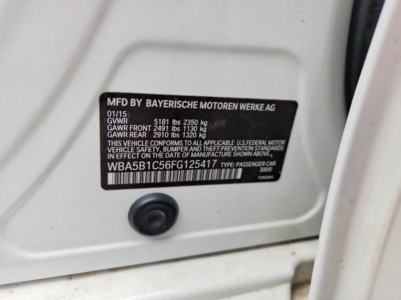 Продажа на аукционе авто 2015 Bmw 535, vin: WBA5B1C56FG125417, номер лота: 69787736