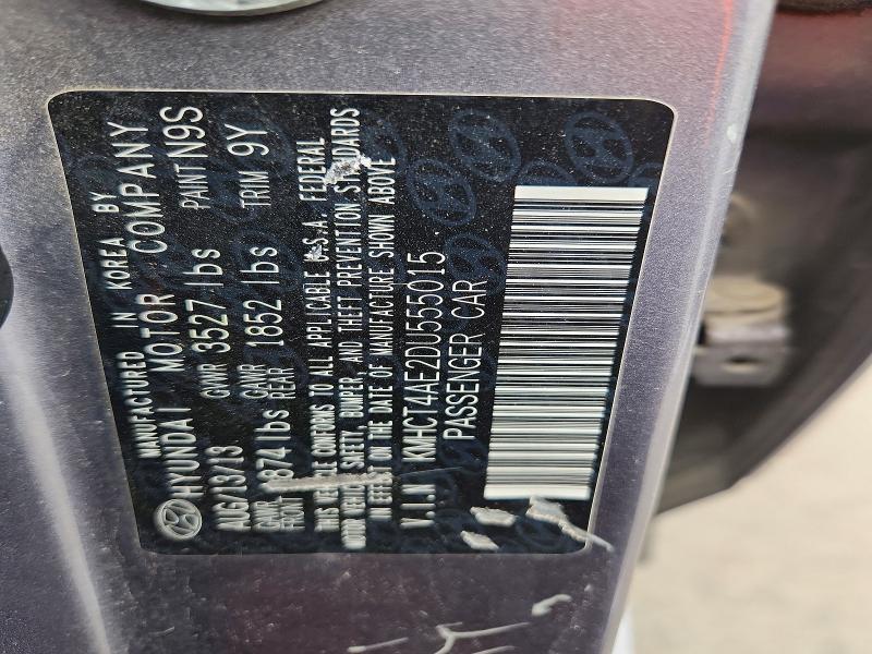 67809156 :رقم المزاد ، KMHCT4AE2DU555015 vin ، 2013 Hyundai Accent مزاد بيع