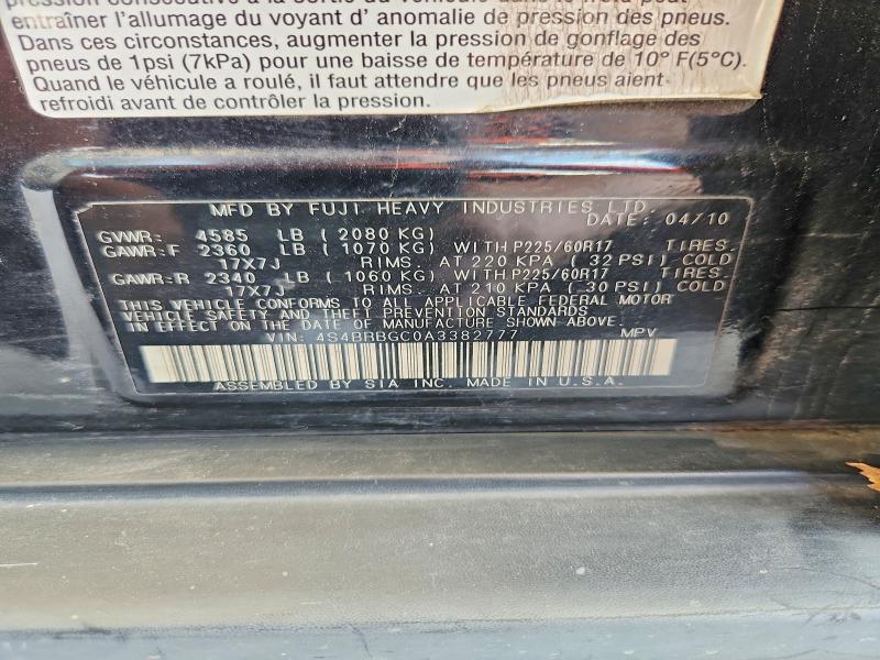 Aukcja sprzedaży 2010 Subaru Outback, vin: 4S4BRBGC0A3382777, numer aukcji: 67133596