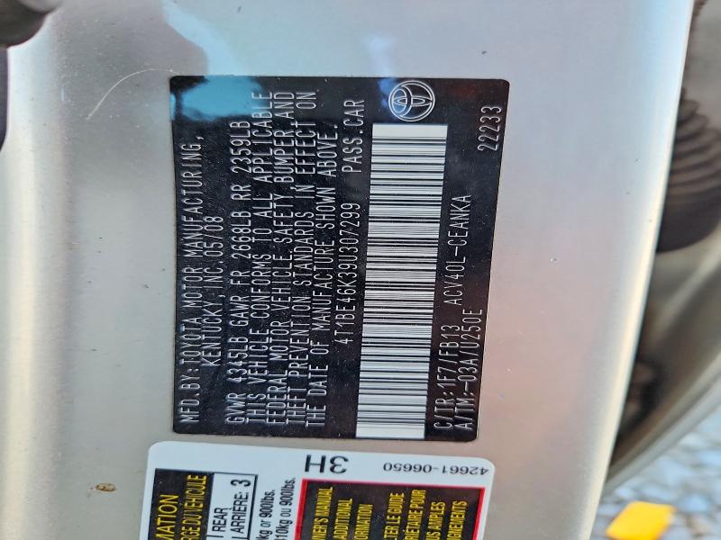 67692486 :رقم المزاد ، 4T1BE46K39U307299 vin ، 2009 Toyota Camry مزاد بيع
