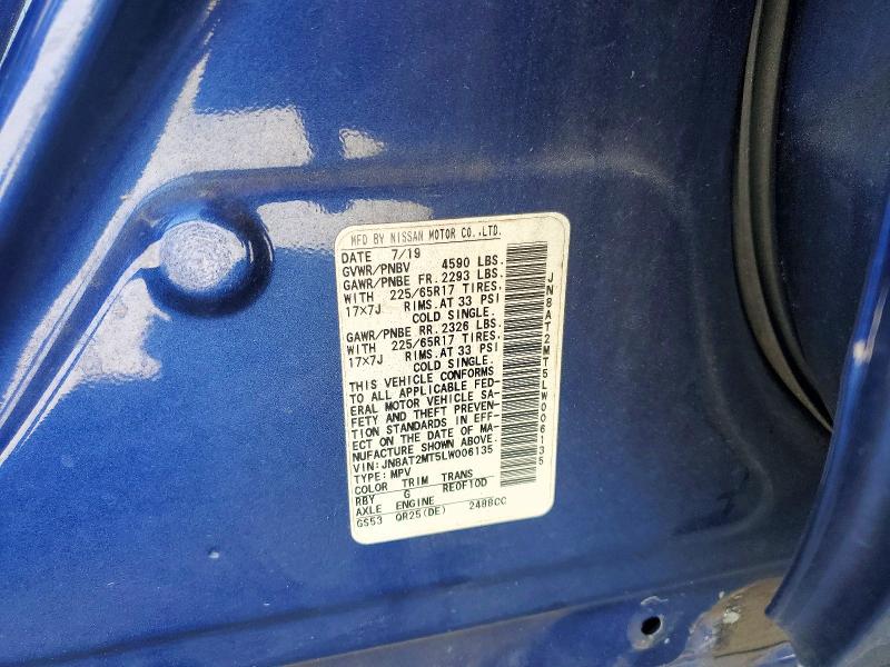 Продаж на аукціоні авто 2020 Nissan Rogue, vin: JN8AT2MT5LW006135, номер лоту: 66304666