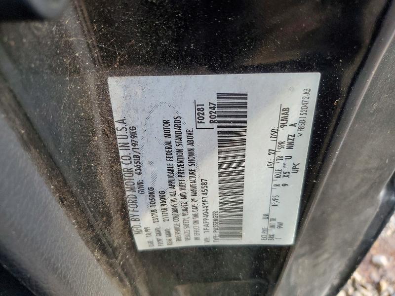 Aukcja sprzedaży 2000 Ford Mustang, vin: 1FAFP4044YF145587, numer aukcji: 68555616