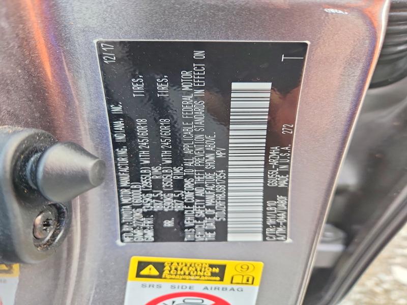 Aukcja sprzedaży 2018 Toyota Highlander, vin: 5TDJZRFH8JS817954, numer aukcji: 67989016