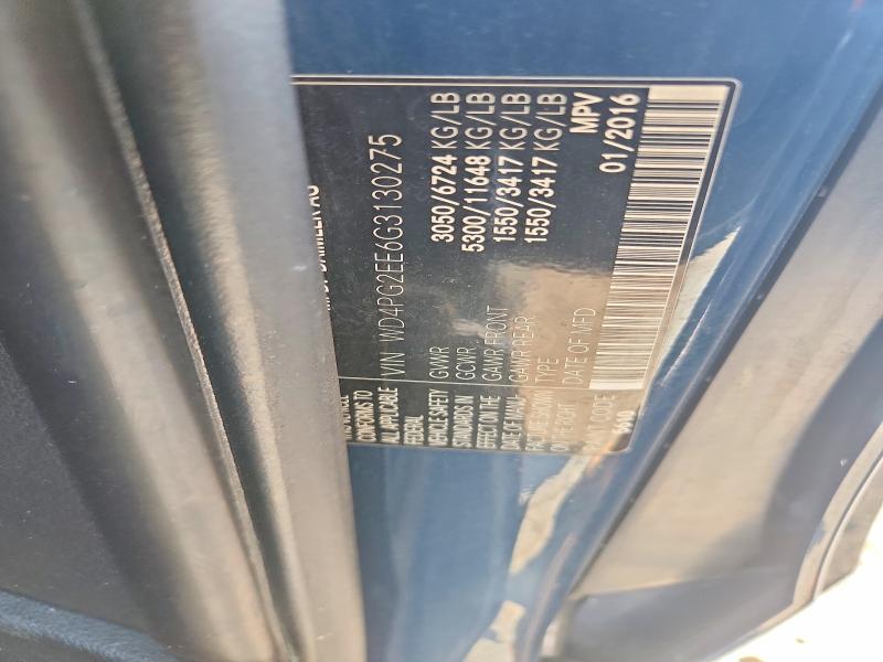 Aukcja sprzedaży 2016 Mercedes-benz Metris, vin: WD4PG2EE6G3130275, numer aukcji: 71027356