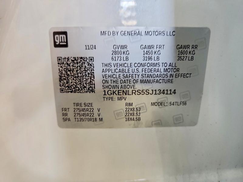 69170276 :رقم المزاد ، 1GKENLRS5SJ134114         vin ، 2025 Gmc Acadia مزاد بيع