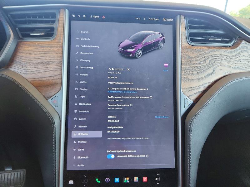 2020 Tesla Model X მანქანა იყიდება აუქციონზე, vin: 5YJXCDE22LF272076, აუქციონის ნომერი: 68594136