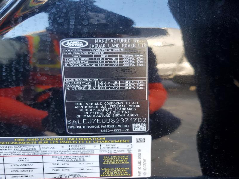Aukcja sprzedaży 2025 Land Rover Defender, vin: SALEJ7EU0S2371702, numer aukcji: 68365336