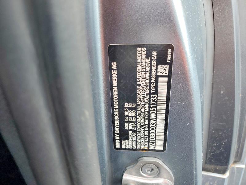 Aukcja sprzedaży 2022 Toyota Gr Supra, vin: WZ1DB0C03NW051733, numer aukcji: 67838986