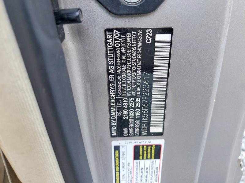 Продажа на аукционе авто 2007 Mercedes-benz Clk, vin: WDBTK56F67F223617, номер лота: 67437976