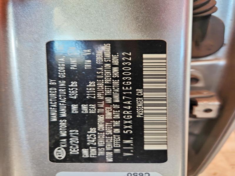 67496906 :رقم المزاد ، 5XXGR4A71EG300322 vin ، 2014 Kia Optima مزاد بيع