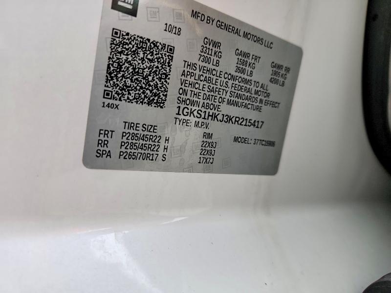 Продажа на аукционе авто 2019 Gmc Yukon Xl, vin: 1GKS1HKJ3KR215417, номер лота: 70368206