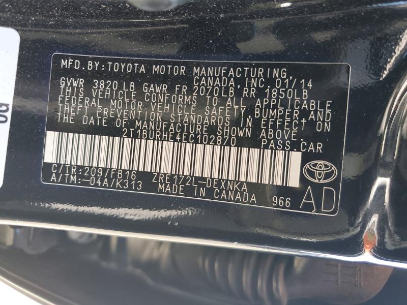 Продаж на аукціоні авто 2014 Toyota Corolla, vin: 2T1BURHE4EC102870, номер лоту: 68416206