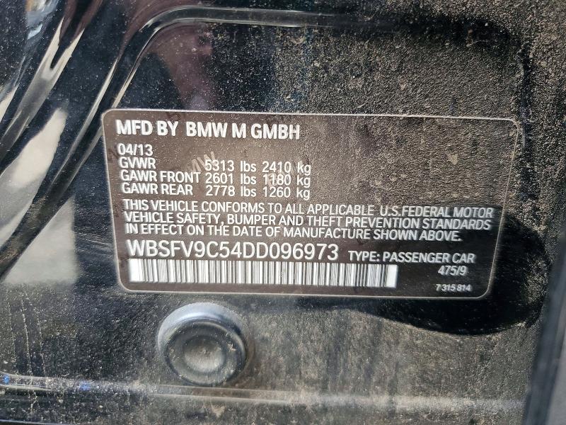 2013 Bmw M5 მანქანა იყიდება აუქციონზე, vin: WBSFV9C54DD096973, აუქციონის ნომერი: 69150326