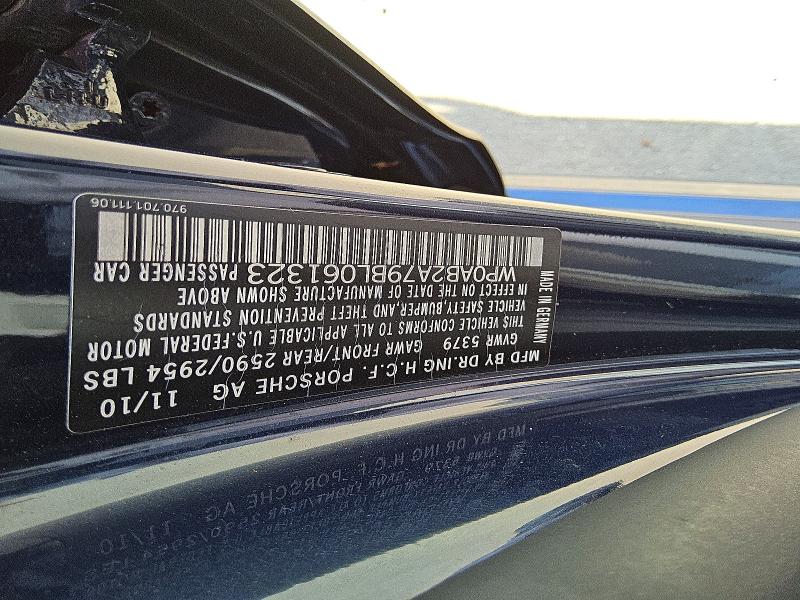 68160066 :رقم المزاد ، WP0AB2A79BL061323 vin ، 2011 Porsche Panamera مزاد بيع