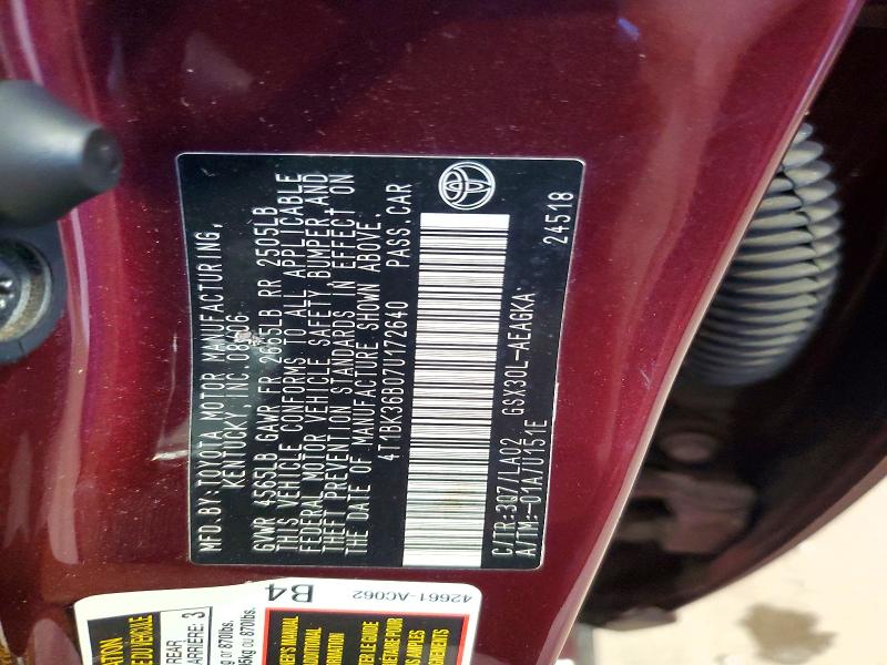 Aukcja sprzedaży 2007 Toyota Avalon, vin: 4T1BK36B07U172640, numer aukcji: 67465876