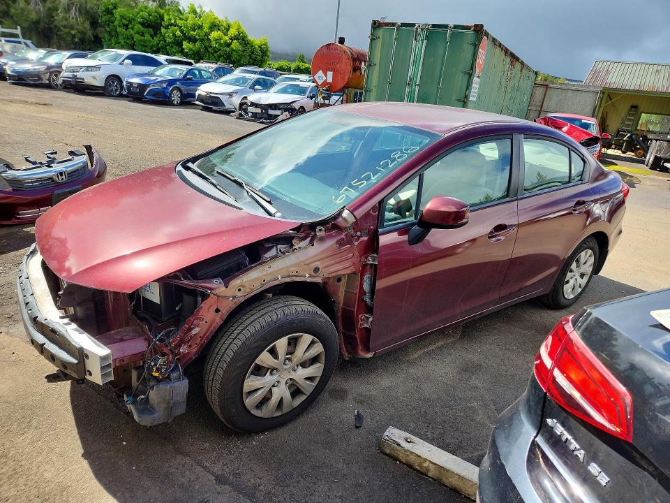 Auction sale of the 2012 Honda Civic, vin: 2HGFB2F52CH600667, lot number: 67521286
