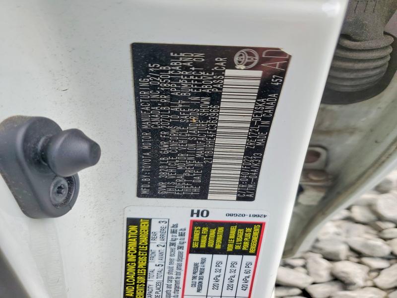 70139946 :رقم المزاد ، 2T1BURHE4FC363966 vin ، 2015 Toyota Corolla مزاد بيع