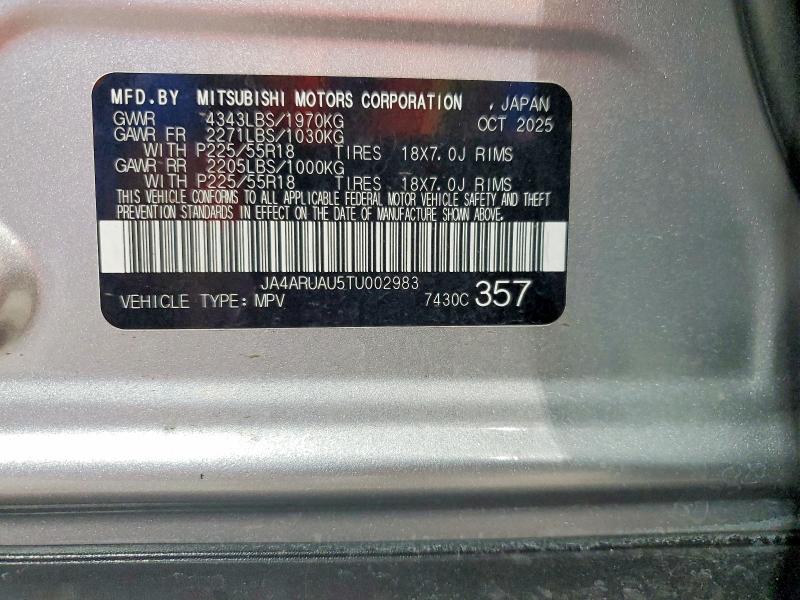 Продаж на аукціоні авто 2026 Mitsubishi Outlander Sport, vin: JA4ARUAU5TU002983, номер лоту: 69770406