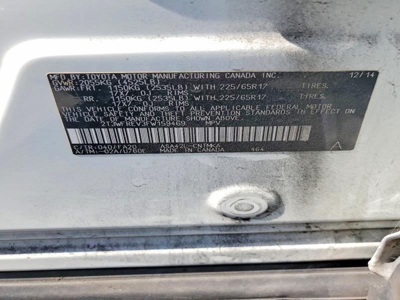 Aukcja sprzedaży 2015 Toyota Rav4, vin: 2T3WFREV3FW159469, numer aukcji: 68606896