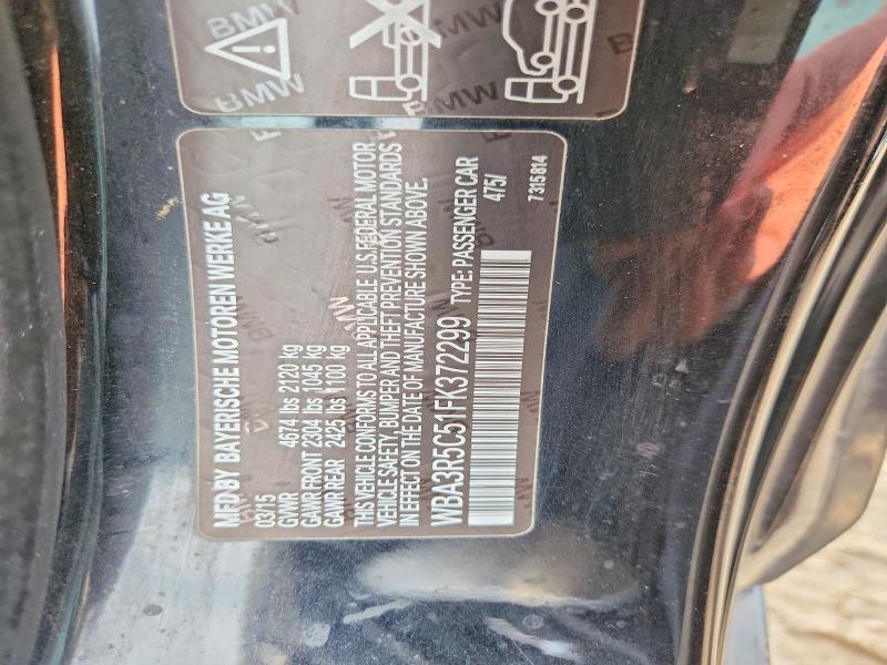 Aukcja sprzedaży 2015 Bmw 435, vin: WBA3R5C51FK372299, numer aukcji: 66976806
