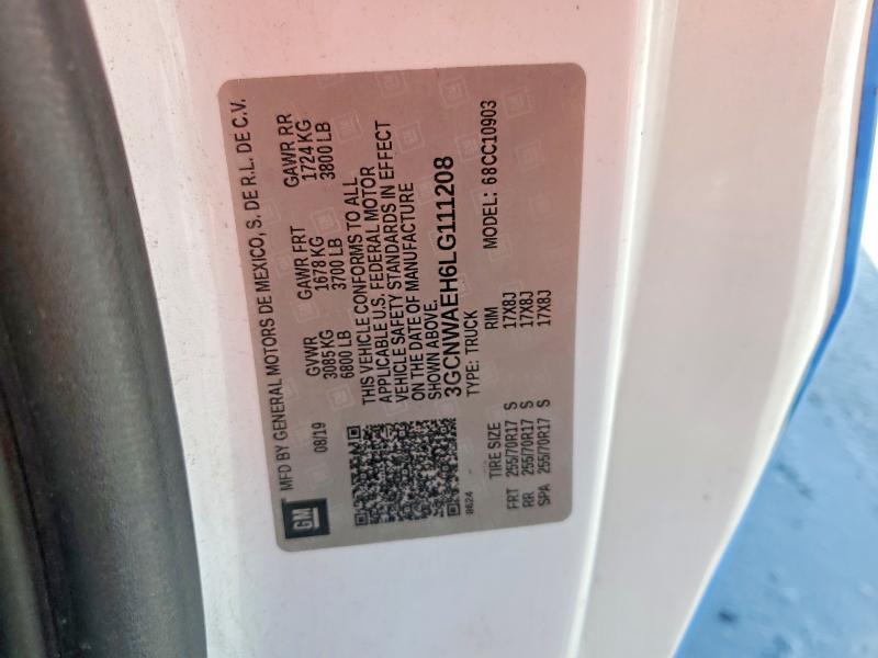 Aukcja sprzedaży 2020 Chevrolet Silverado, vin: 3GCNWAEH6LG111208, numer aukcji: 67555826