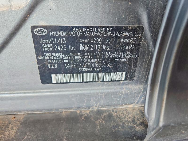 Продаж на аукціоні авто 2013 Hyundai Sonata, vin: 5NPEC4AC8DH675052, номер лоту: 66456786