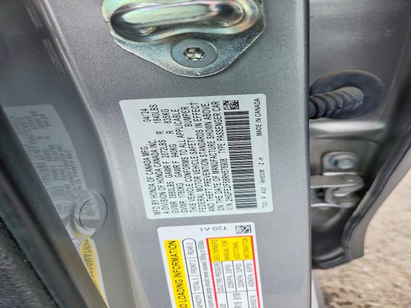 Aukcja sprzedaży 2024 Honda Civic, vin: 2HGFE2F58RH576908, numer aukcji: 70041296