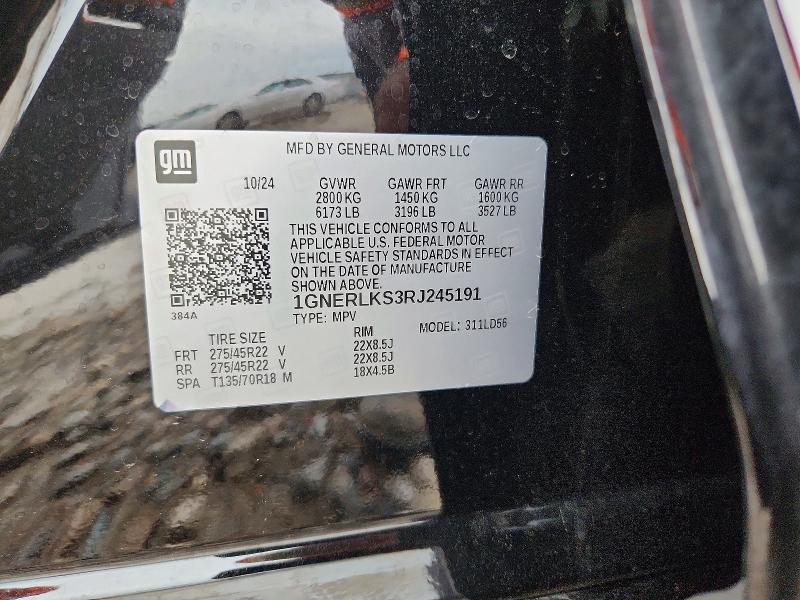 Aukcja sprzedaży 2024 Chevrolet Traverse, vin: 1GNERLKS3RJ245191, numer aukcji: 67858516