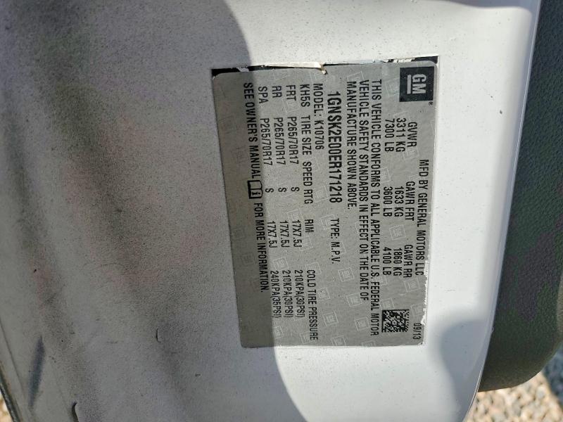 Auction sale of the 2014 Chevrolet Tahoe, vin: 1GNSK2E00ER171218        , lot number: 68392286