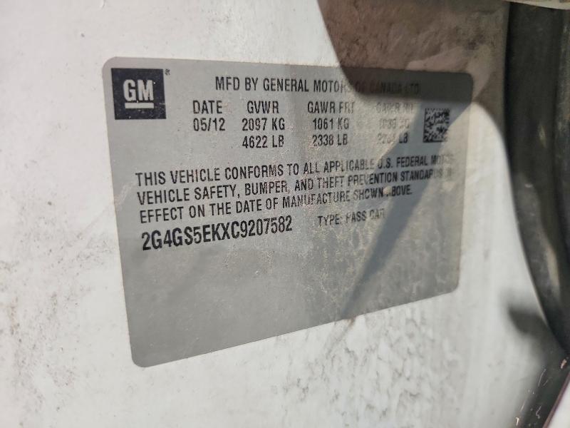 Продажа на аукционе авто 2012 Buick Regal, vin: 2G4GS5EKXC9207582, номер лота: 67478686