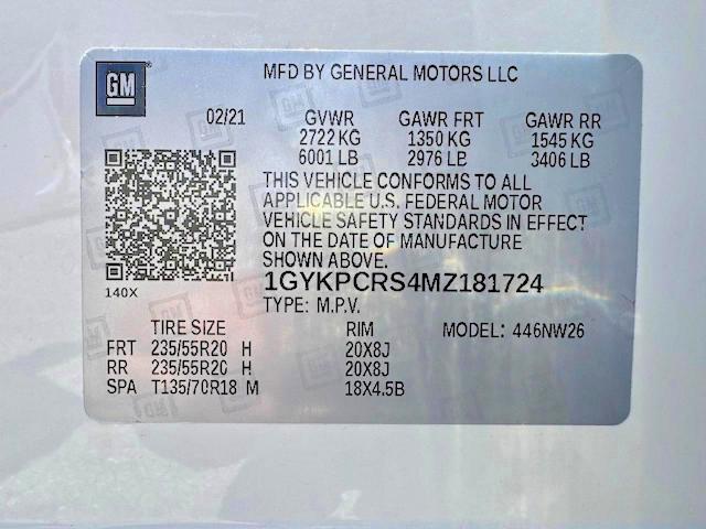 2021 Cadillac Xt6 მანქანა იყიდება აუქციონზე, vin: 1GYKPCRS4MZ181724, აუქციონის ნომერი: 70372106