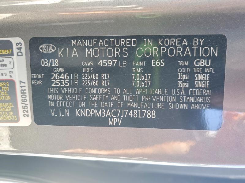 Aukcja sprzedaży 2018 Kia Sportage, vin: KNDPM3AC7J7481788, numer aukcji: 68663816