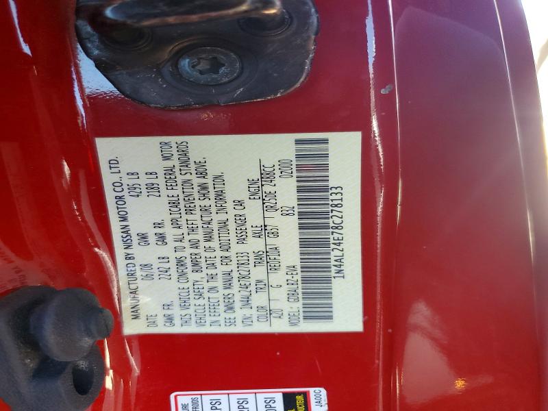 Auction sale of the 2008 Nissan Altima, vin: 1N4AL24E78C278133, lot number: 70924836