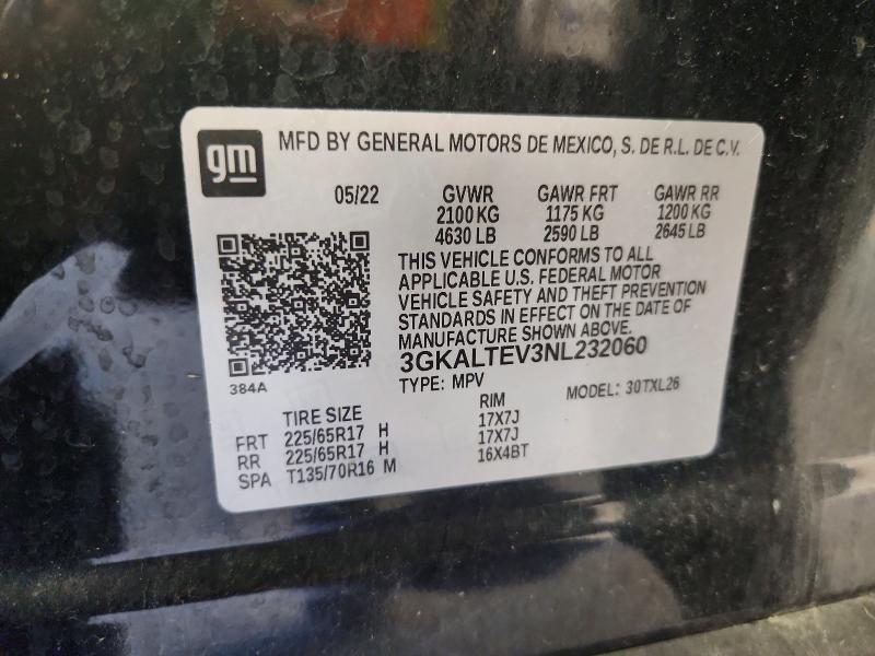 65842916 :رقم المزاد ، 3GKALTEV3NL232060 vin ، 2022 Gmc Terrain مزاد بيع