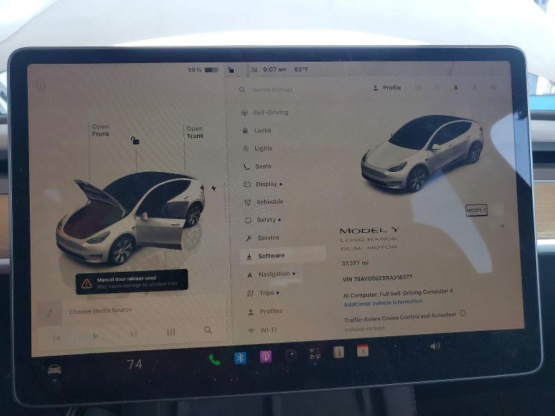 Aukcja sprzedaży 2024 Tesla Model Y, vin: 7SAYGDEE5RA218377, numer aukcji: 67349406