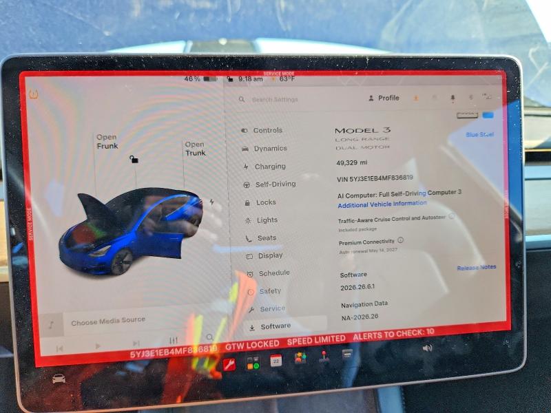 Продаж на аукціоні авто 2021 Tesla Model 3, vin: 5YJ3E1EB4MF836819, номер лоту: 69765166
