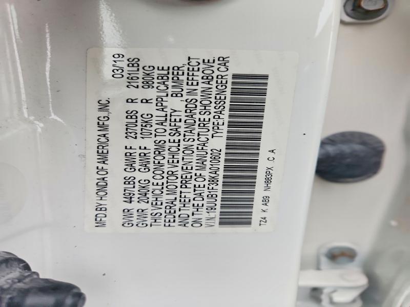 Aukcja sprzedaży 2019 Acura Tlx, vin: 19UUB1F38KA010602, numer aukcji: 67297506