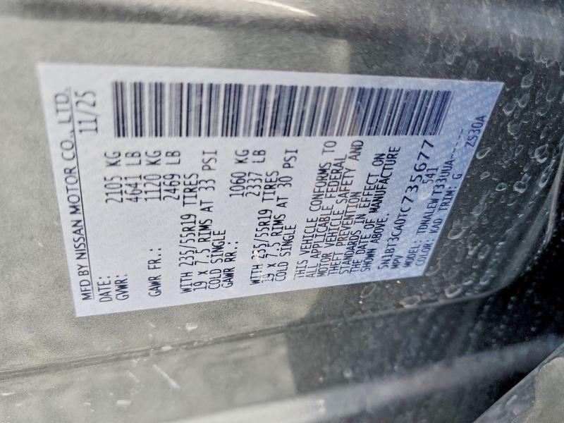 Продажа на аукционе авто 2026 Nissan Rogue, vin: 5N1BT3CA0TC735677, номер лота: 70133376