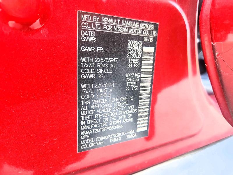 Продаж на аукціоні авто 2015 Nissan Rogue, vin: KNMAT2MT3FP580484, номер лоту: 69141436