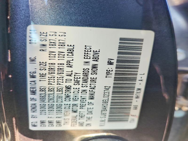 66385386 :رقم المزاد ، 5J8TB4H38EL023742 vin ، 2014 Acura Rdx مزاد بيع