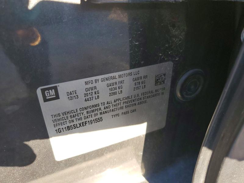 Продаж на аукціоні авто 2014 Chevrolet Malibu, vin: 1G11B5SLXEF191555, номер лоту: 70299936